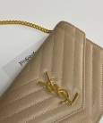 Клатч Saint Laurent Monogram Envelope Chain Wallet Biege